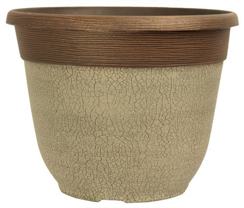 Crackle Planter 30cm - Ceramic White