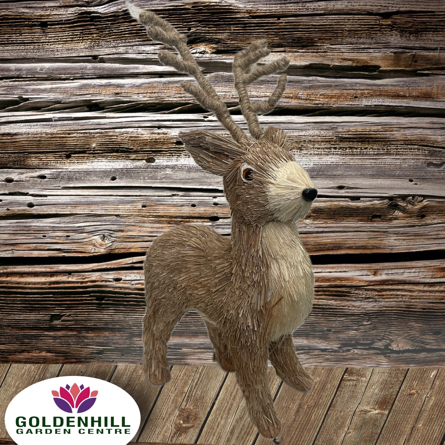25cm Natural Standing Reindeer