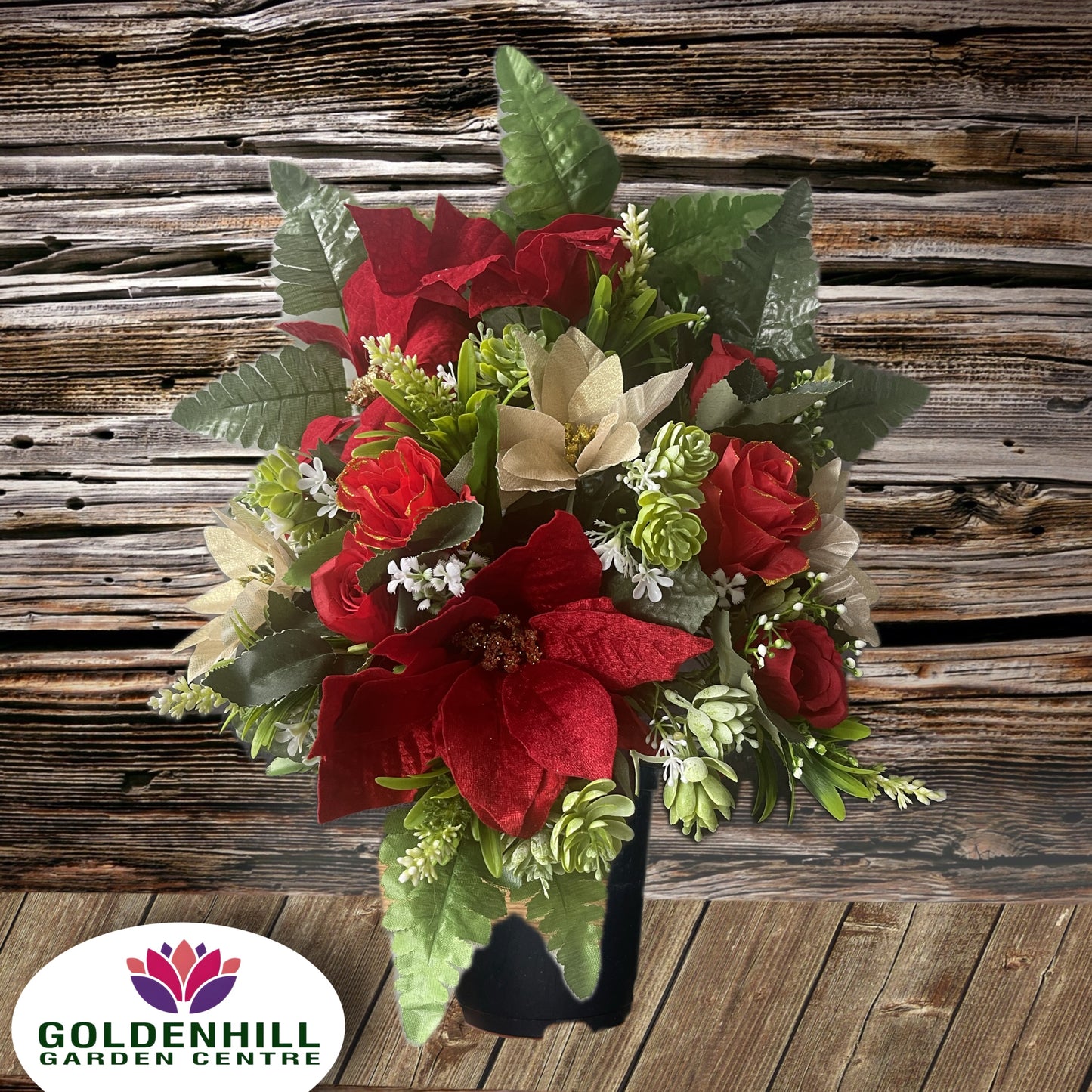 Deluxe Silk flowers Grave Arrangements