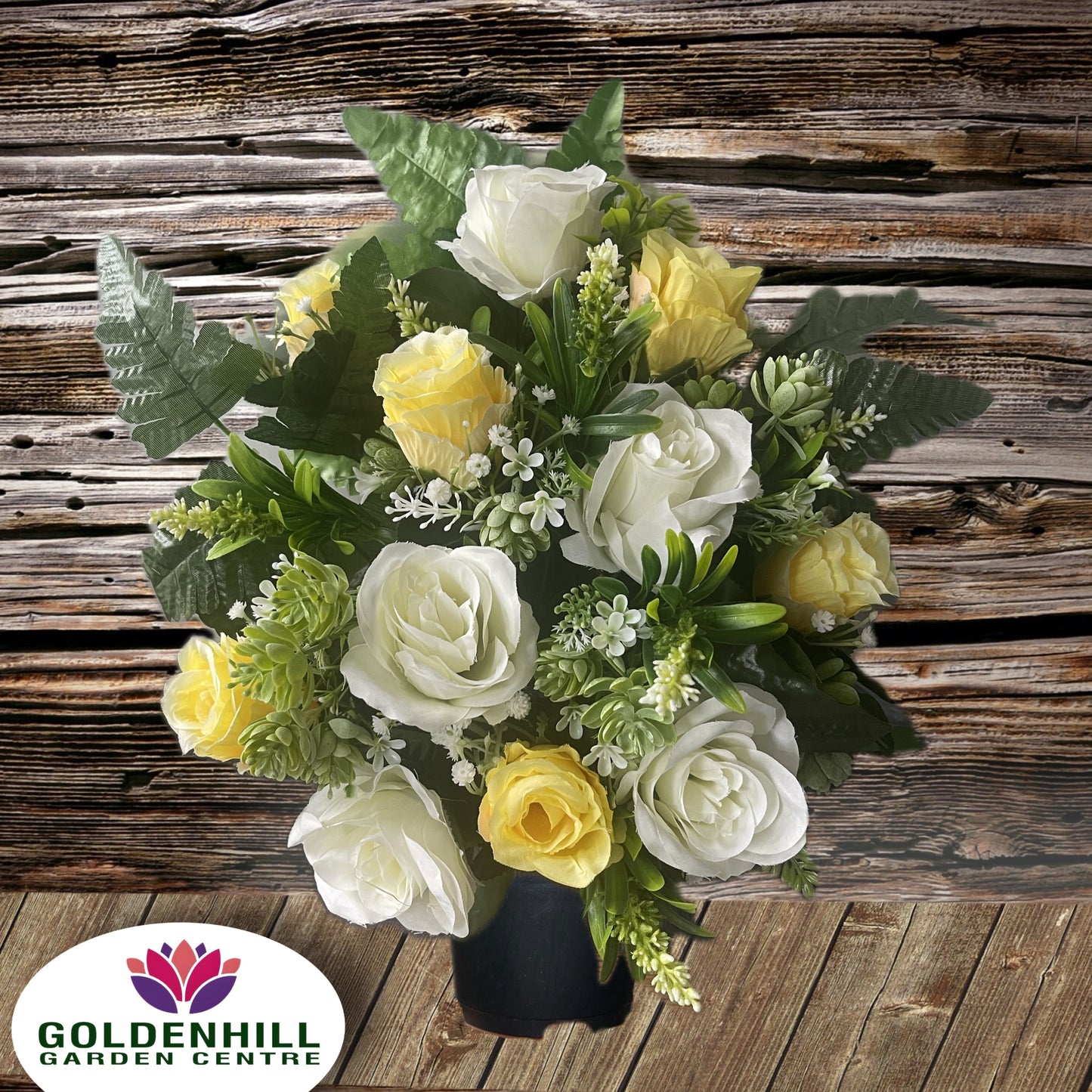 Deluxe Silk flowers Grave Arrangements